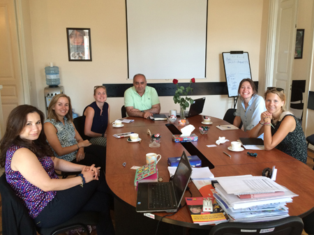 Women Cycling Through Azerbaijan Discuss Women’s Rights with Counterpart’s Team